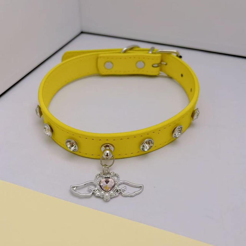 Strapazierfähiges Leder Anti-Biss Halsband für Katzen und Hunde - Kleintier Halsband