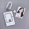 Acrylic Idol Photo Card Sleeves Keychain Student ID Badge Holder Portable Kpop Photocard Holder