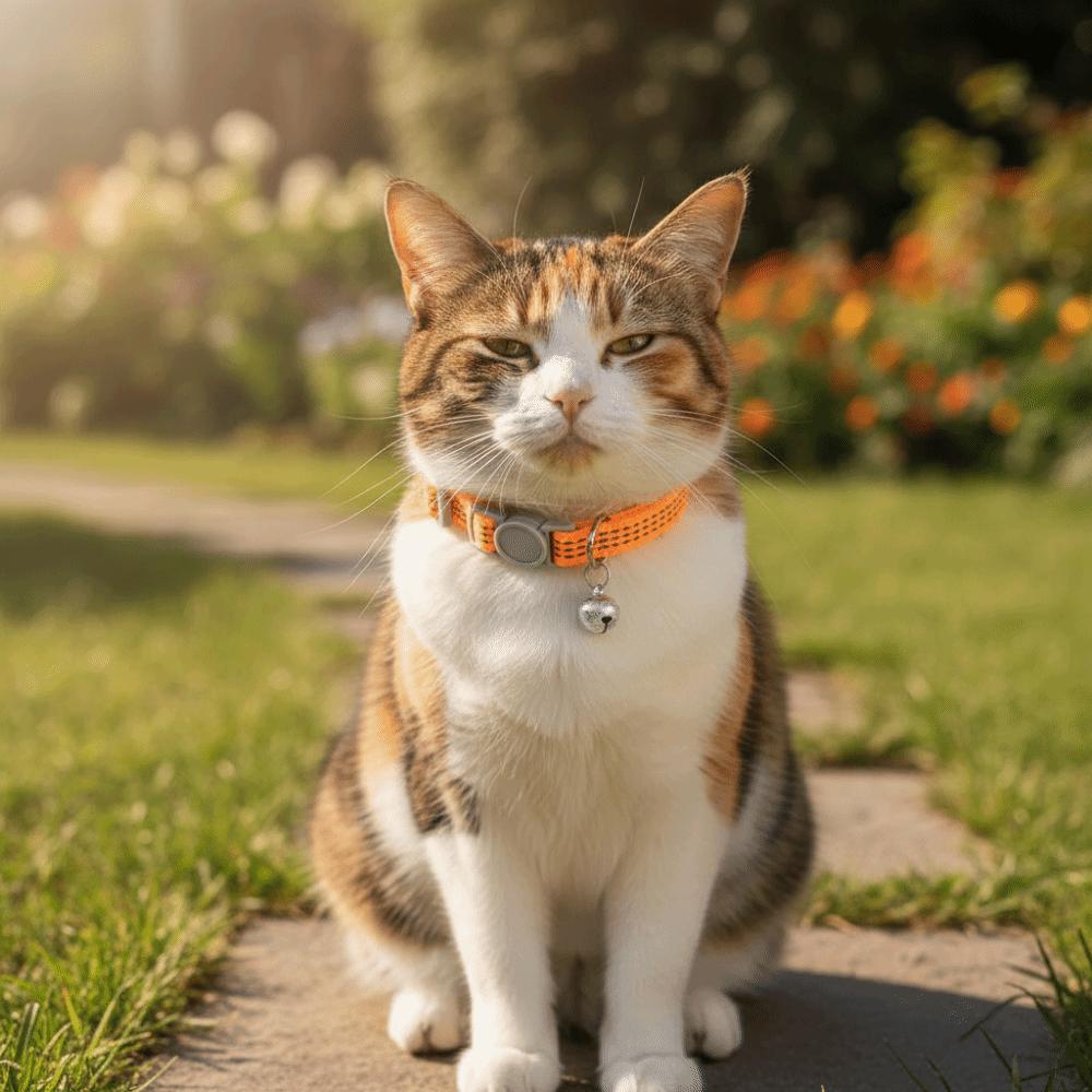 5PCS/SET Nylon Reflective Cat Collars Portable Adjustable Cat Collar Pet Collars Outdoor