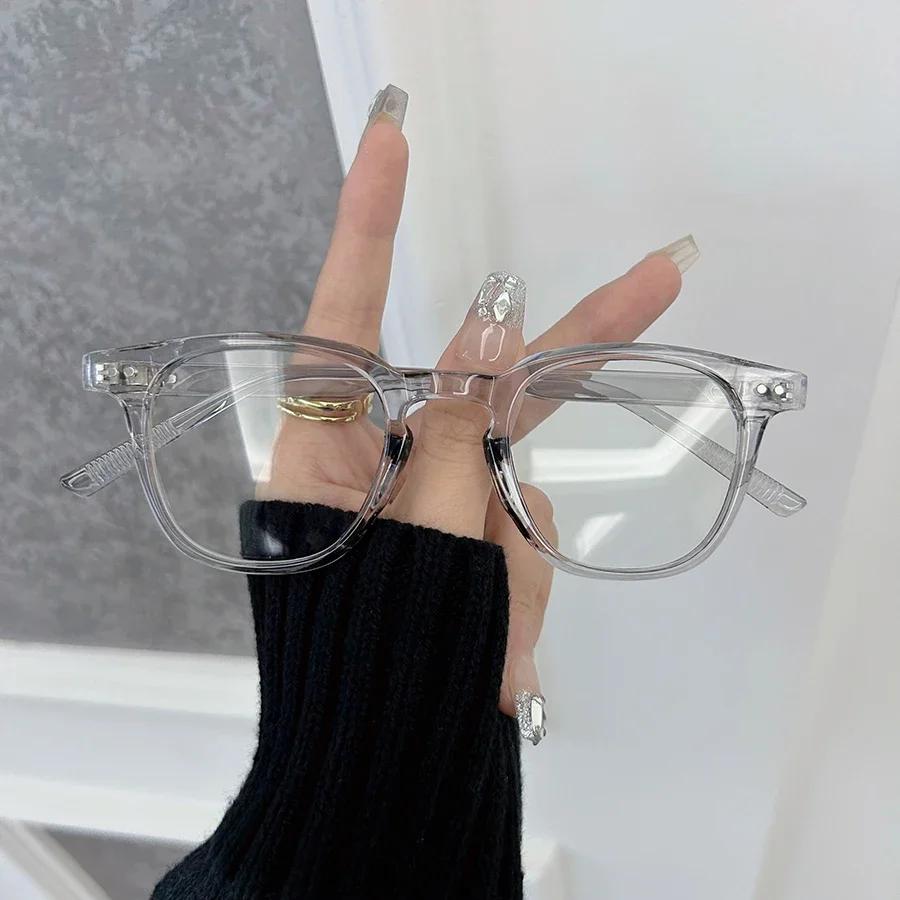 High Quality Fashion Vintage Square Clear Lens Classic Eyeglasses Frame Male Elegant Eyeglasses Men Women Transparent Lens