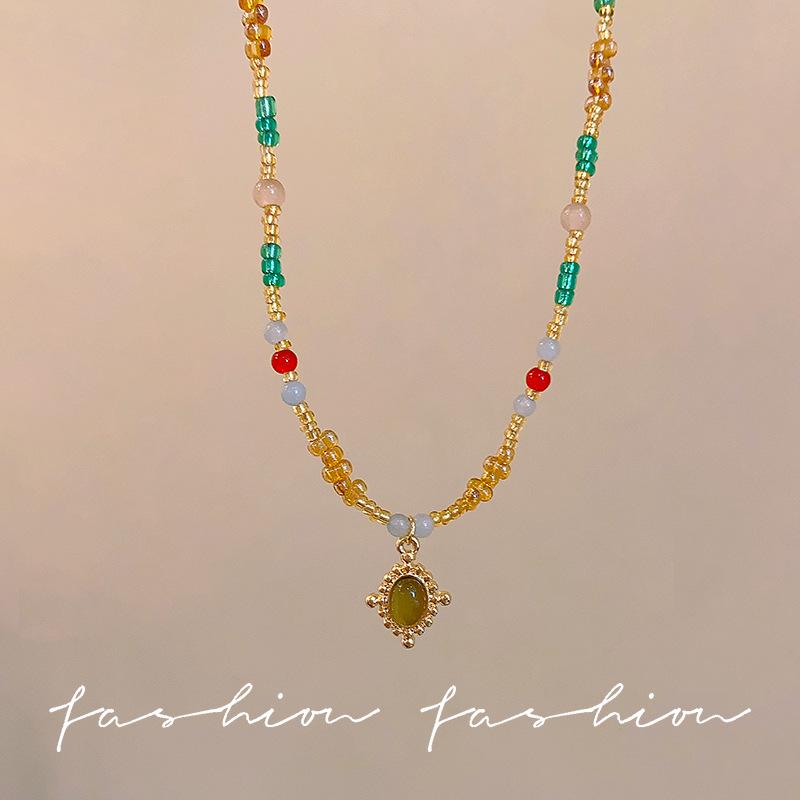 Colier Etnic Stil Ghioc de Stejar: Accesoriu de îmbrăcăminte unisex din bumbac și in țesut manual