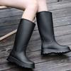 Japonské vysoké holínky dámská móda svrchní oděv protiskluzové, vodotěsné a oděruvzdorné integrované gumové boty kuchyňské dlouhé holínky měkká podrážka