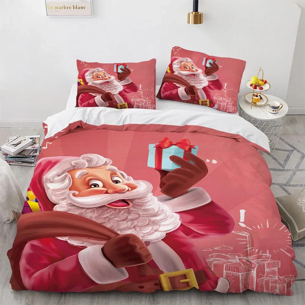 Nightmare Before Christmas  Duvet Cover with Pillow Cover Bed Sets Jack and Sally 3D Skull Christmas Bedding Set Bedroom Decor