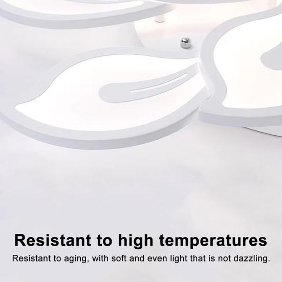 LED Blumen Deckenleuchte mit Fernbedienung Dimmbare Deckenlampe Weiches Licht Augenschutzlampe für Wohnzimmer & Schlafzimmer