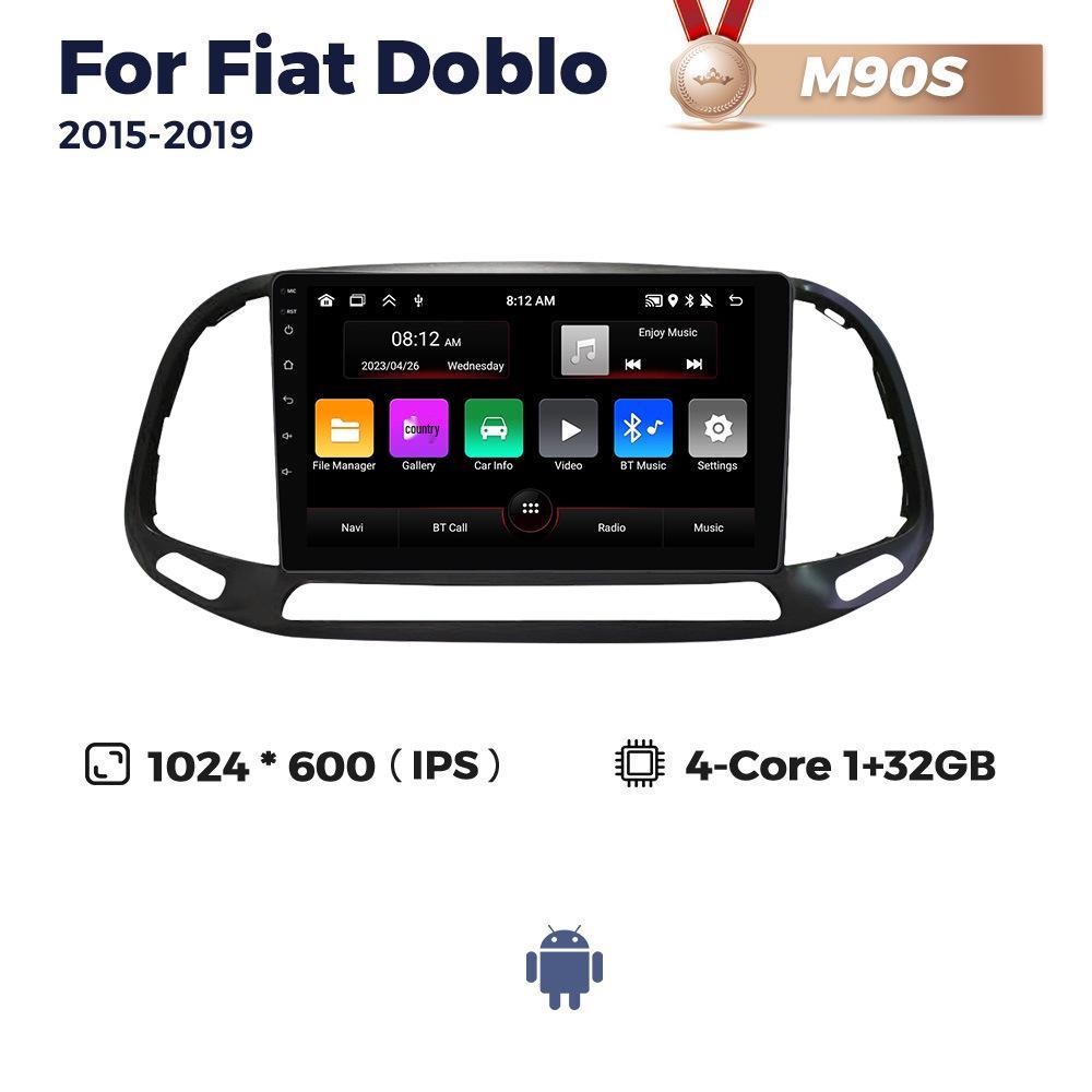 

Fiat Doblo 2015-2019 Multimedia Screen: Android Bluetooth Navigation & Rear-View System