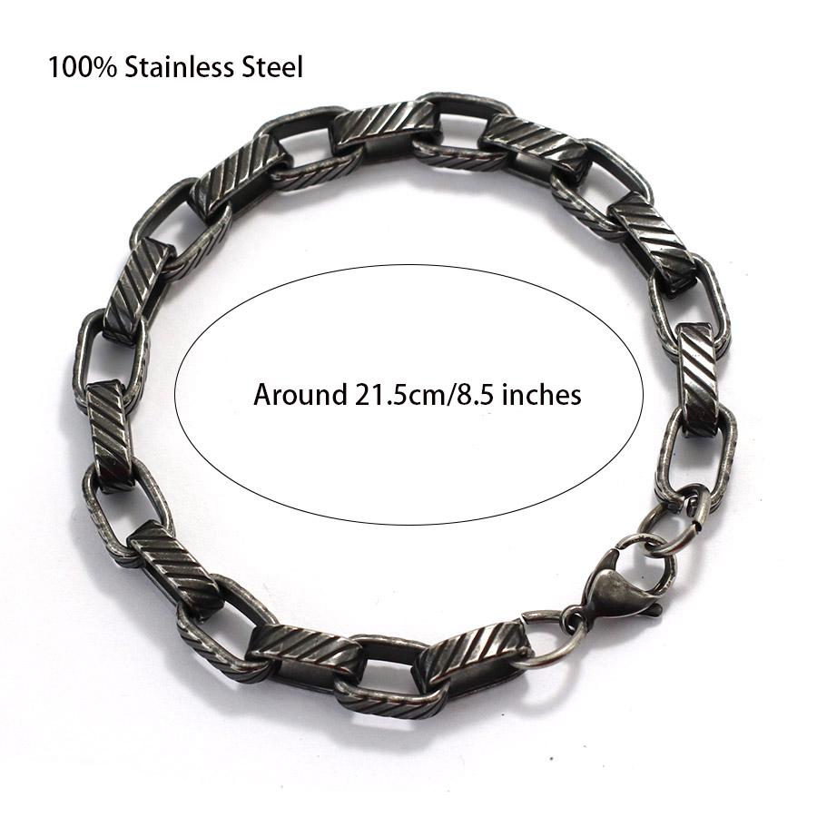 Hiphop Rock Cuban Chain Link Bracelet For Men Punk Wrap Braclet Erkek Bileklik Perfect Gift For Him Sports Cycling Accessories