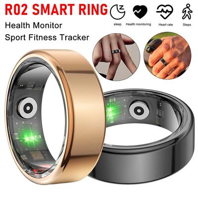 Anneau intelligent de suivi de la santé R02, Bluetooth 5.0, étanche IP68 et 3ATM, Modes multisports, portable pour Android et IOS