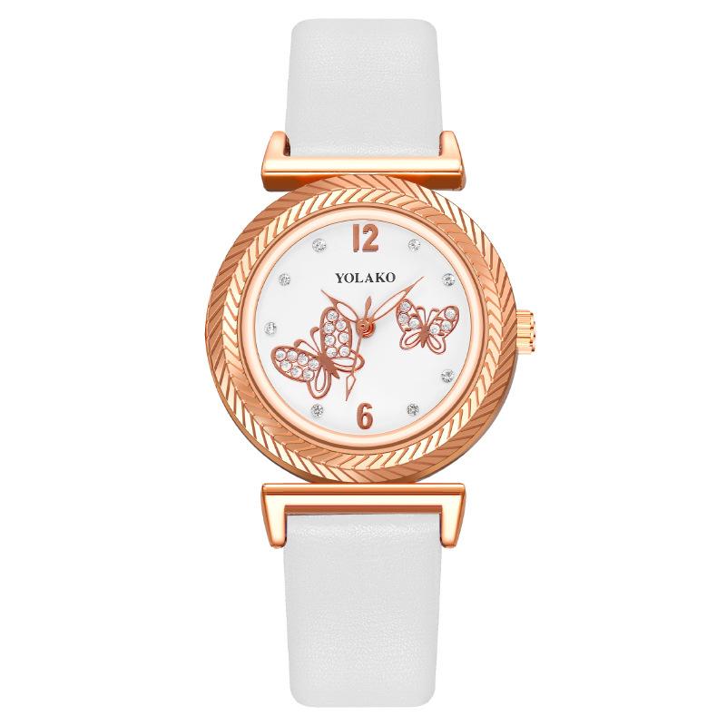 

Популярные модные женские часы с бриллиантами в виде бабочки, женские часы с ремешком, кварцевые часы белый