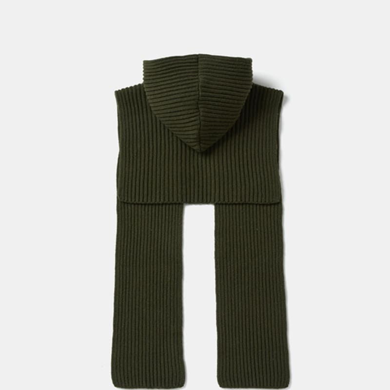 ODER merino hood warmer muffler-khaki