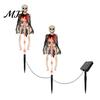 Glow in The Dark Bat Figures Solar Halloween Garden Lights, Realistic Skeleton Pathway Decor, Waterproof LED Spooky Stickers for Windows Stake