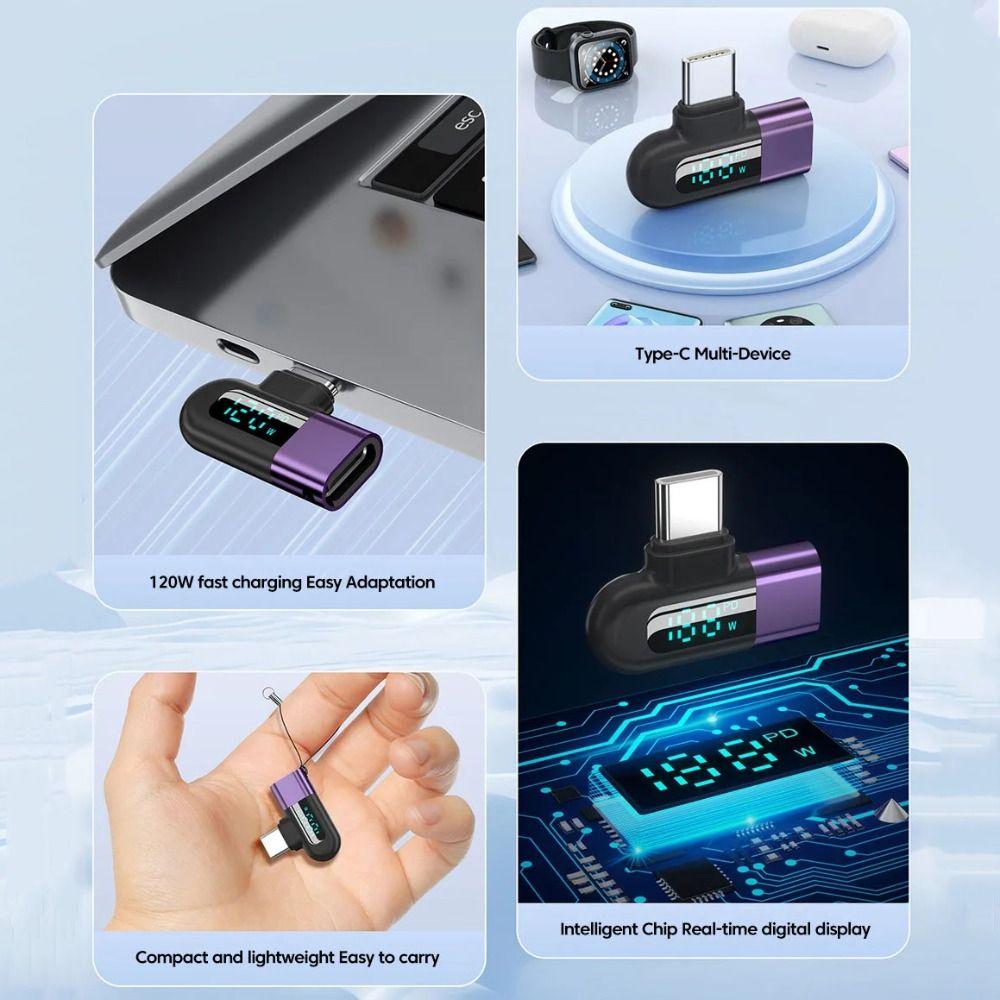 90-Grad USB-C auf USB-C Stecker Typ C auf Typ C OTG Winkeladapter USB-C Kabel