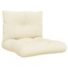 VidaXL Pallet Cushions Set of 2 Cream Fabric 360836