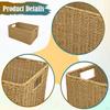 Decorative Rectangular Storage Basket Made of Imitation Rattan for Bathrooms Rooms.