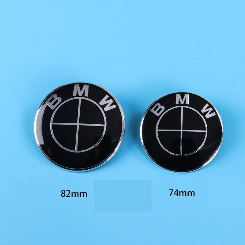 2Pcs 74mm 82mm Car Front Hood Emblem Bonnet Logo Rear Trunk Badge For BMW M E90 E46 F10 F30 E39 E36 E46 F20 G20 G30 X1 X2 X3 X5