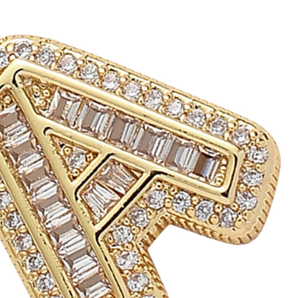 Zirconia English Letter Pendant Necklace Men Women Fashionable Necklace Jewelry Accessory for Party A