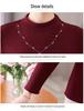 Women's Winter Velvet Base Layer Top, Half-High Collar Sweater for Middle-Aged and Elderly