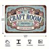 Custom Personalized Metal Craft Room Sign Retro Inspirational Wall Decor Art Studio Home Decoration
