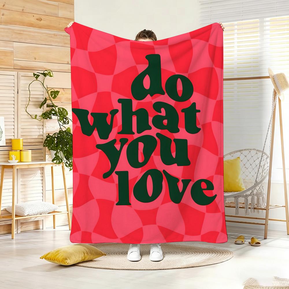 Anime Popula Dopamine Throw Lightweight 240G Flannel Blanket Soft Skin-Friendly For Summer Cooling
