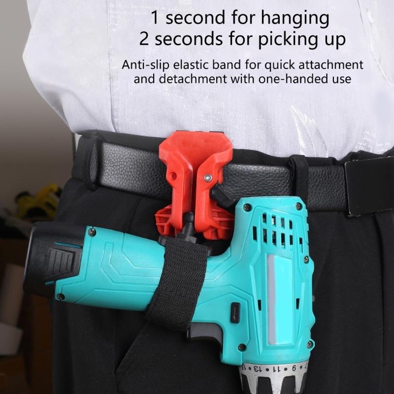 Practical Tool Belt Clip Double Lock Automatic Lock Mechanism for Power Drills Ensuring Secure Attachments During Use