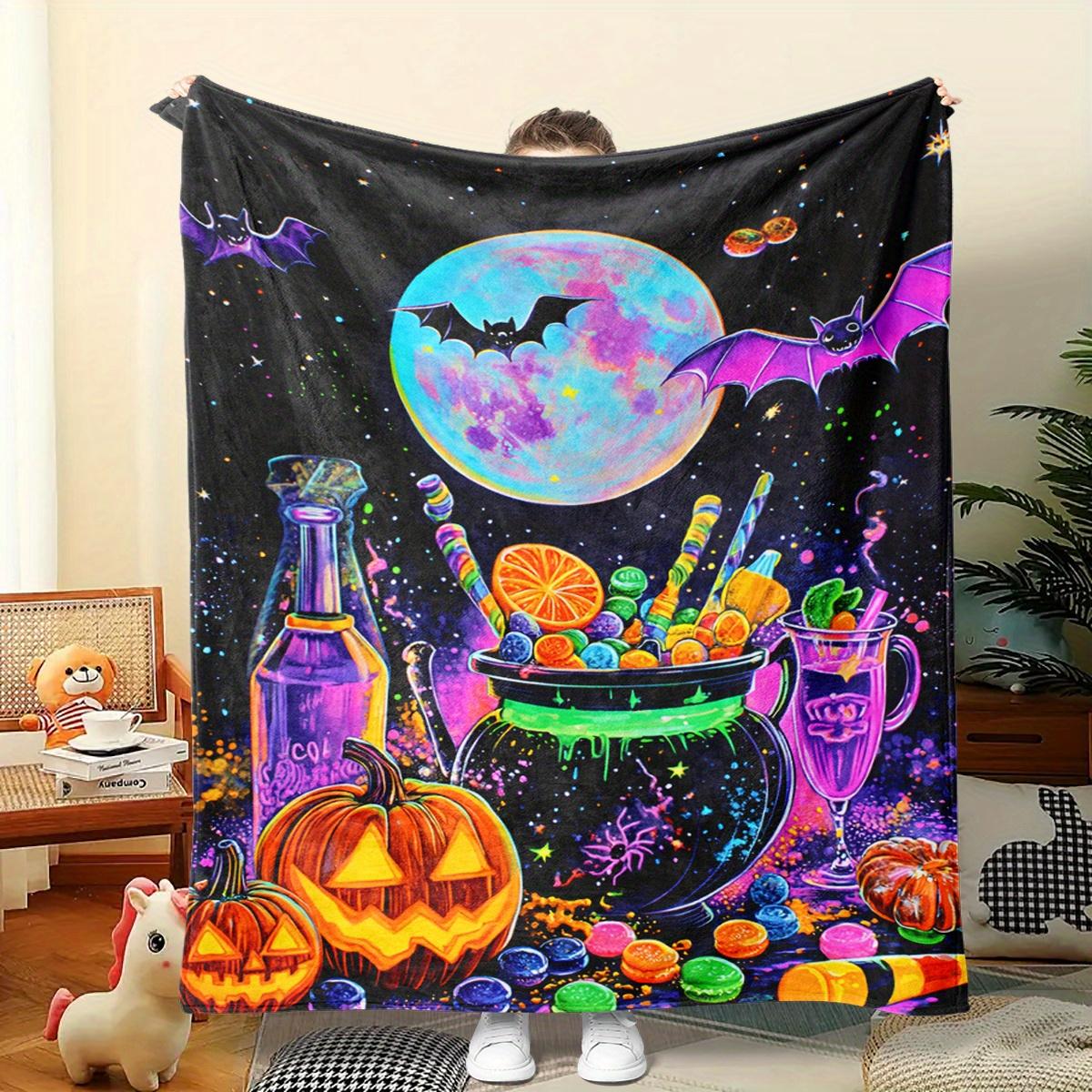 

Halloween Bat Moonlight Potion digitalprinted polyester Bedroom velvet flannel soft sofa cover blanket Fleece soft sofa cover 75x100cm