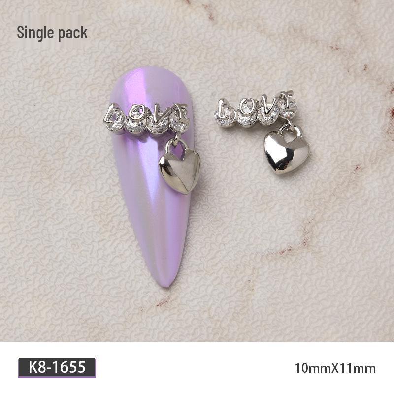 Luxury Zirconia Rhinestone Bow Nail Art Accessories