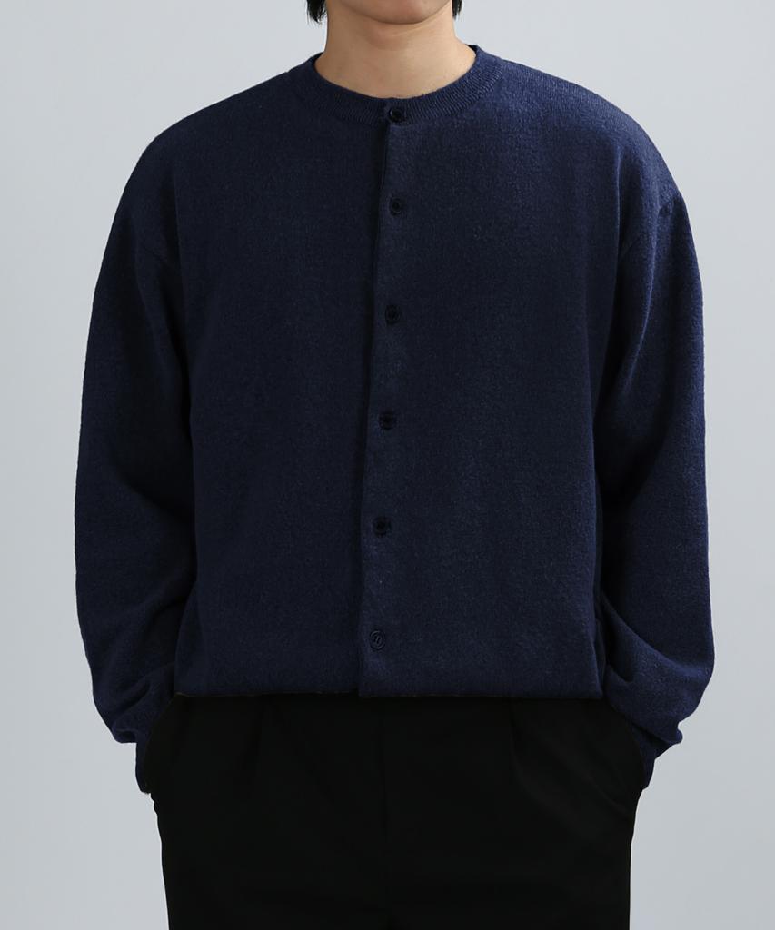 Jhonny West Cozy Wool-Like Round Cardigan (Navy)