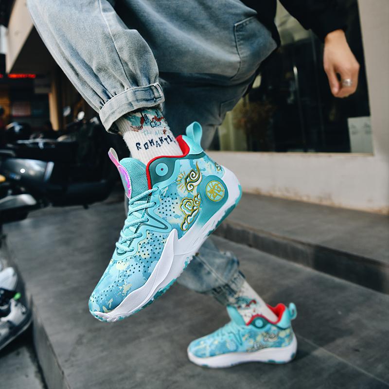 Fashion Men Basketball Shoes Cushioned Flat Sneaker Comfortable Train Athlete High Quality Sports Shoes Breathable Light Casual Sneakers