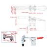 Double Head Design Horizontal Toggle Clamp Long U Bar Dual Head Clamp  Welding Table