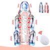 Wireless Remote Control Glans Vibrator Penis Ring Sleeve Enlargement For Men Reusable Condom