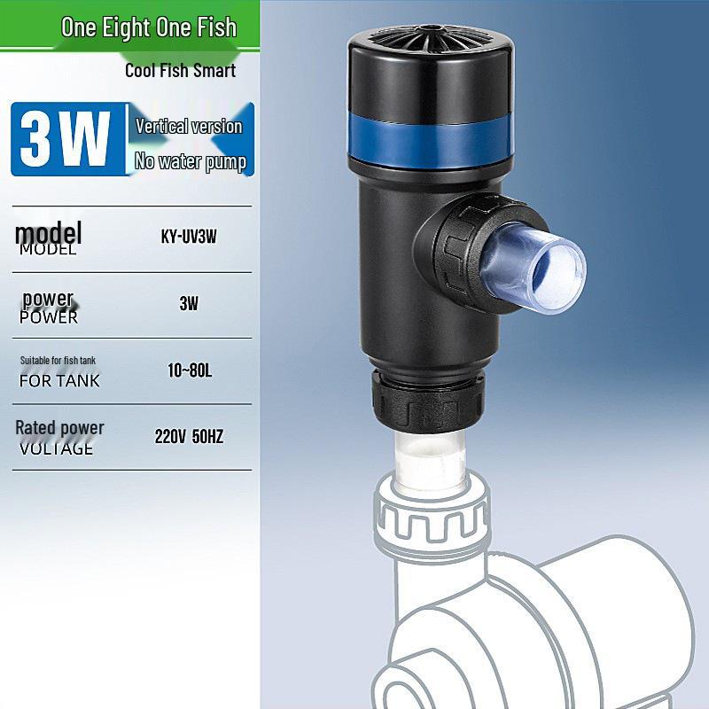 Cool Fish Smart Aquarium Pump with UV Sterilization and Timer for Algae Removal and Water Purification