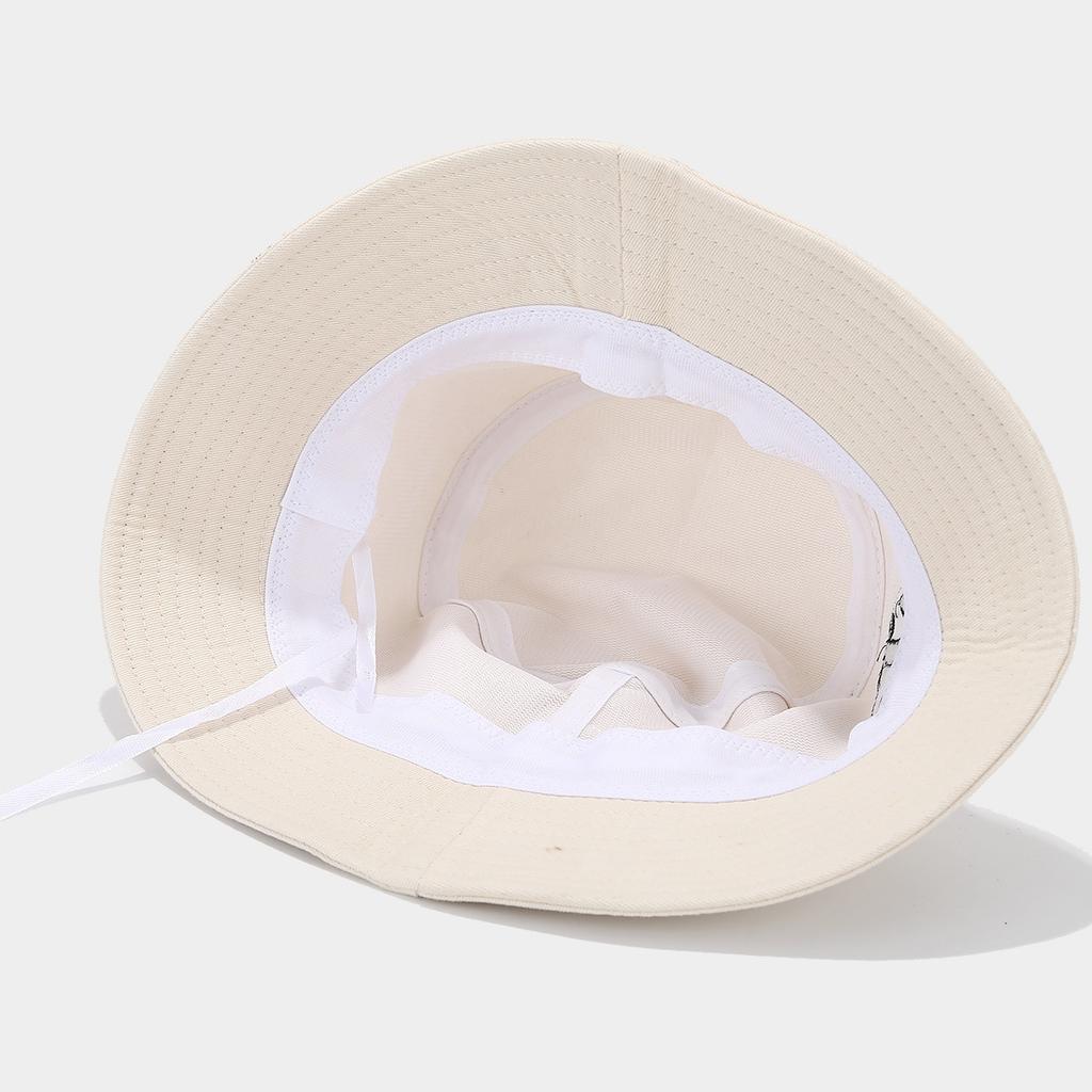 Cute red panda embroidered bucket hat women's fashion outdoor four seasons versatile summer ins sun hat
