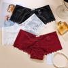Hollow Mesh Flower Panties Large Size Underwear for Women Fashion Lace Seamless Briefs  Party