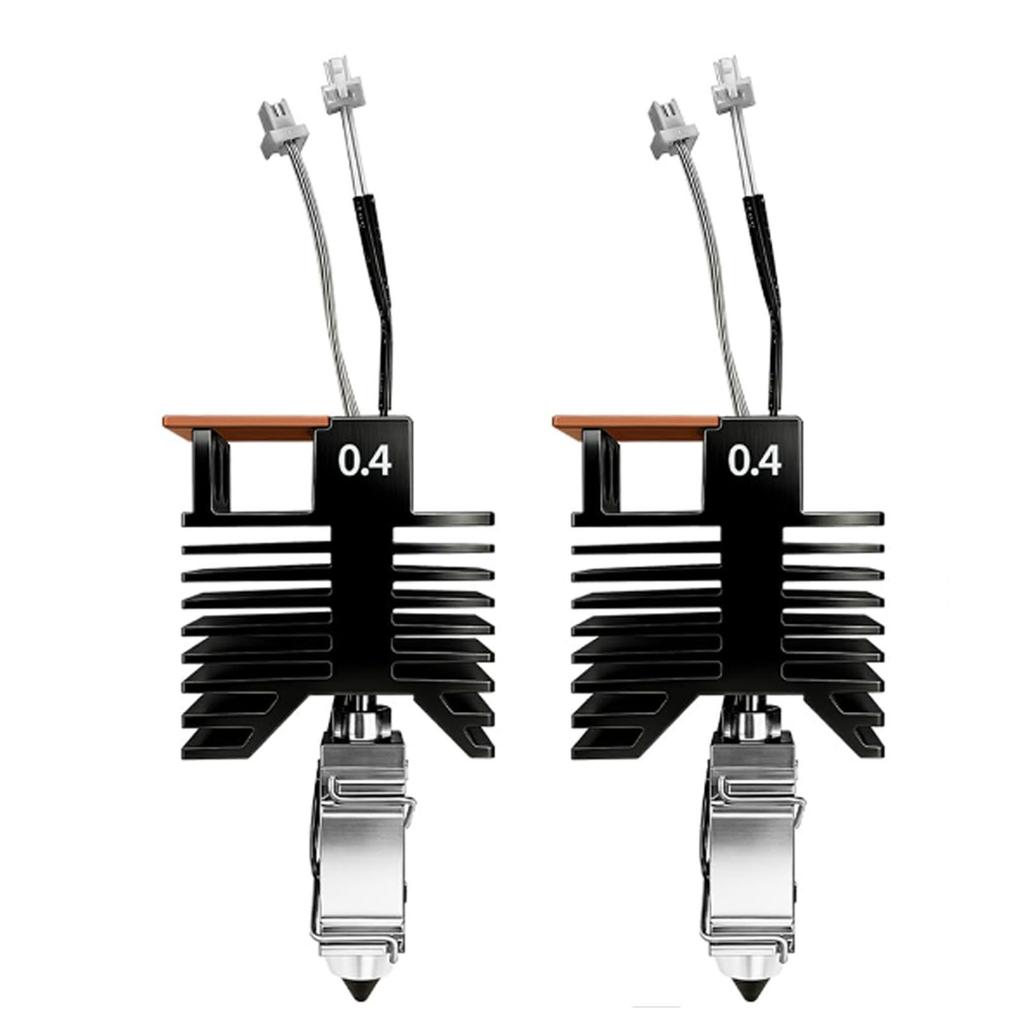 2 Stück 0,4 mm Hotend-Kit Ersatz für Snapmaker U1 3D-Drucker Extruder Hotend mit 2 Silikon-Socken 2 Düsenbürsten 2