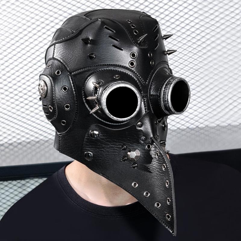 Steampunk Design Gothic Face Mask With Adjustable Straps For Halloween Costume Motorcycle Riders Protective Gear