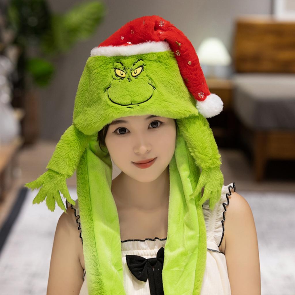 A Cute Christmas Plush Hat With Ears That Move When Squeezed