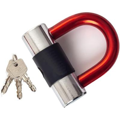 Anti-Theft Motorcycle Lock,Mini Bicycle Lock,Heavy Anti-Theft Bicycle U Type Lock,16 Mm Shackle with Key,Ultimate Safety Lock for Bicycles,