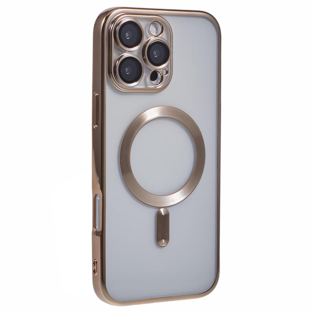 For iPhone 16 Pro Max Case Compatible with MagSafe Magnetic Clear TPU Phone Cover with Lens Film