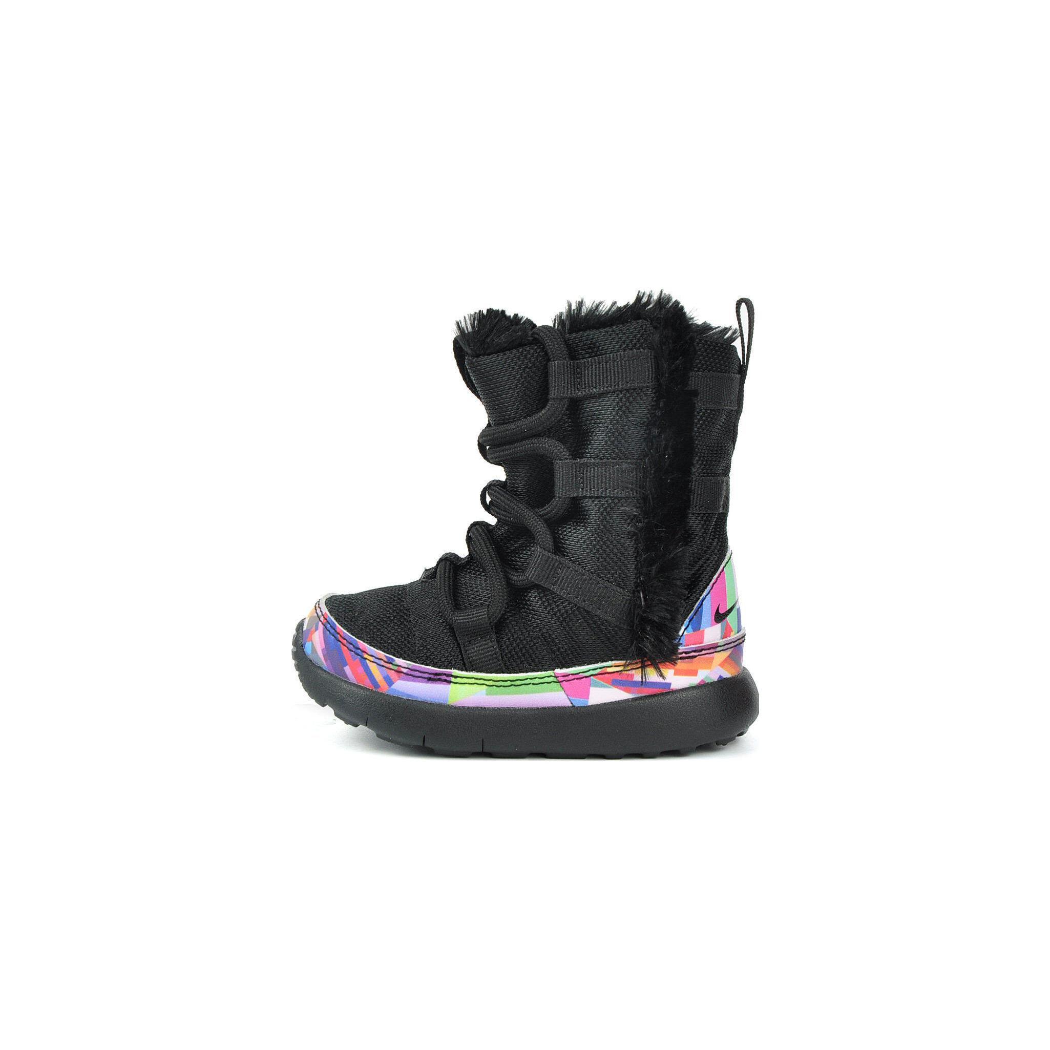 

New Nike Roshe One Anti-Slip Wear-Resistant High-Top Toddler Shoes Black Infant And Toddler 807746-002 18.5