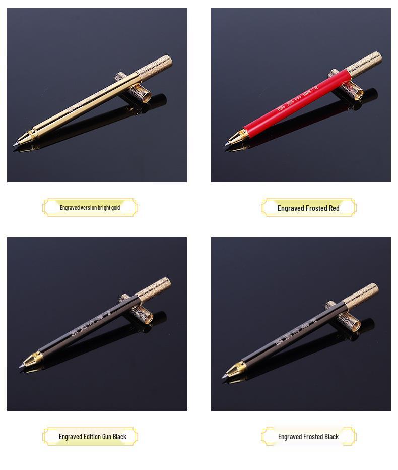 Golden Cudgel Brass Signature Pen - Magnetic, Baked Paint Finish, Ideal for Gifting, Business Promotions, or Student Use