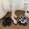 Tired feet soft soles wear uneven sandals versatile vacation casual women's 2025 new summer coat toe Roman shoes