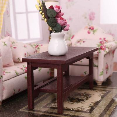 Dollhouse Furniture Creative Round Edges Wood Cute Miniature Table Play House Toy Role