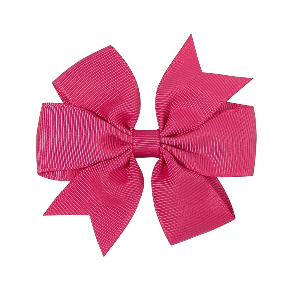 20Pcs Children Hair Clip Bow Hair Clip Sweet Princess Hair Clip Tailcoat Ribbed Satin Ribbon Baby Hair Accessory