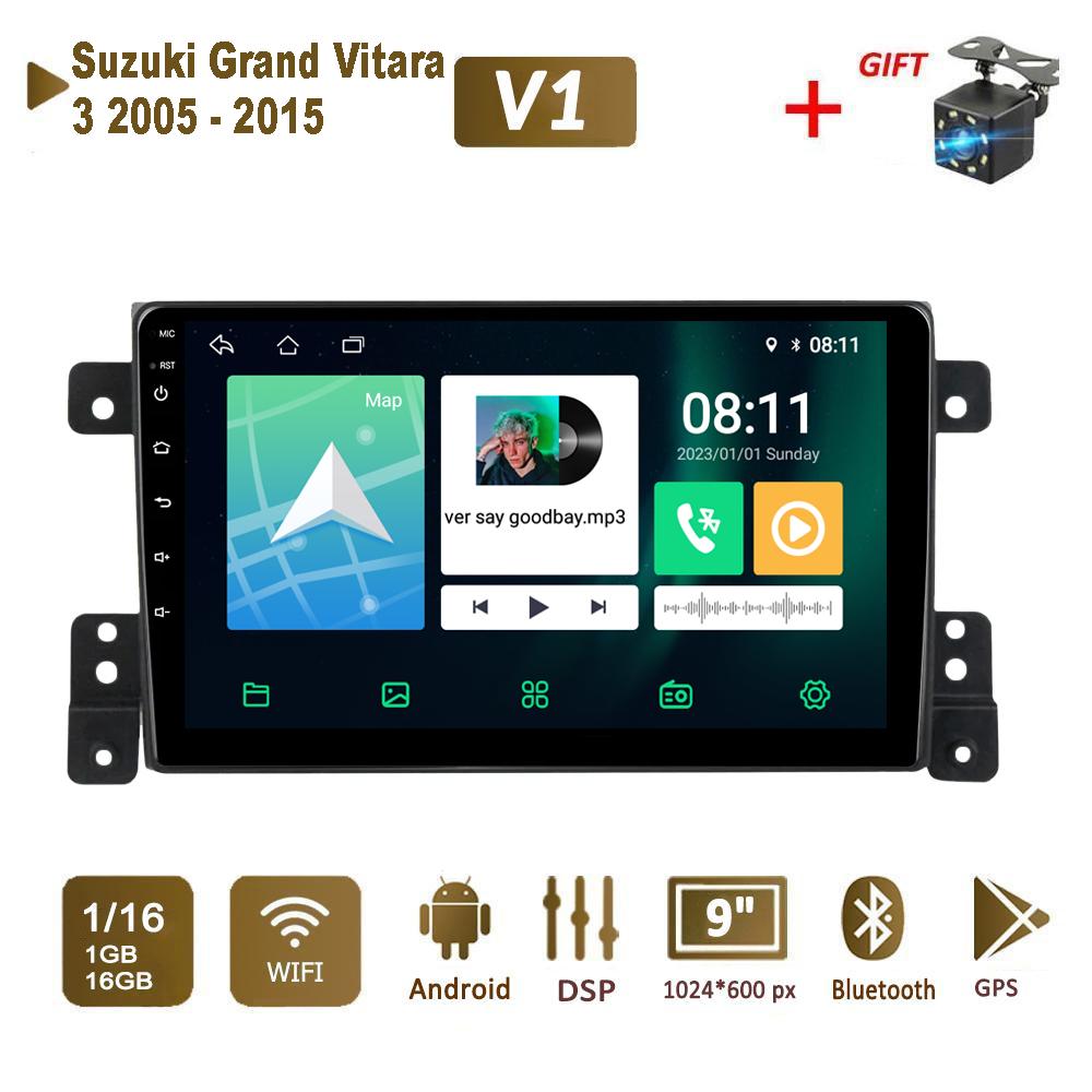

Android Car Radio Stereo для Suzuki Grand Vitara 3 2005 - 2015 GPS-навигация 2DIN 4-ядерный мультимедийный проигрыватель Carplay Autoradio 4+64 ГБ 1+16GB