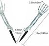 Halloween Skeleton Hands Stakes for Yard Plastic Realistic Zombie Ghost Scary Arm Stake for Outdoor Lawn Props Party Decorations