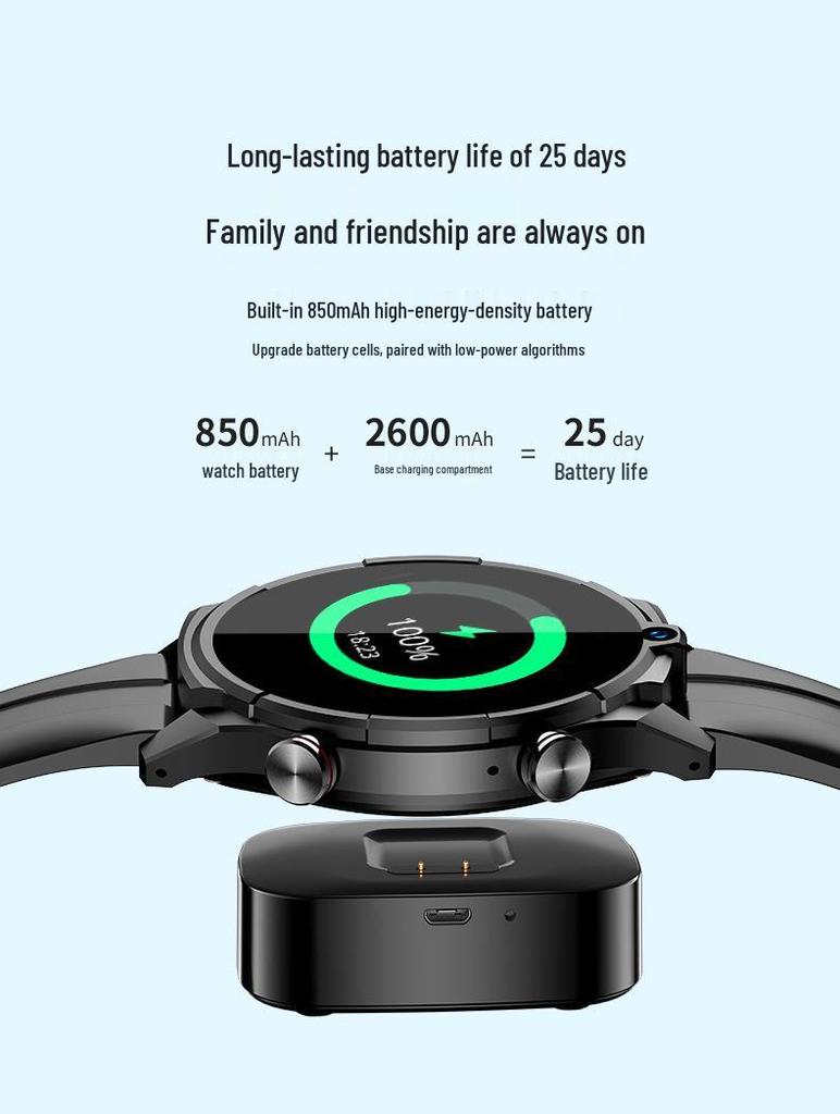 Waterproof 5G Student Smartwatch: Multi-Function Unisex Model with SIM Support & Video Calling
