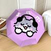 Kawaii Cat Headphones Music Note Pink Background Umbrella: Automatic Opening & Closing, Outdoor Protection, Travel Accessory