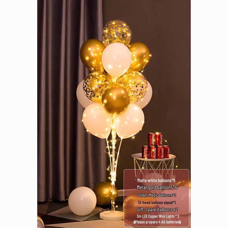 Luminous Balloon Floor Stand for Events: Birthday, Wedding, Anniversary, Party, and More.