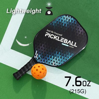 Juego de paleta y pelota de Pickleball ultraligero, raqueta de pelota de Pickle con superficie de fibra de carbono, 1 paleta con 2
