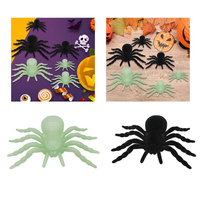 Fashoin Soft Sturdy Plastic Spiders Portable Accessory for Halloweens Gags Lifelikes Designs Easy to Use Decoration