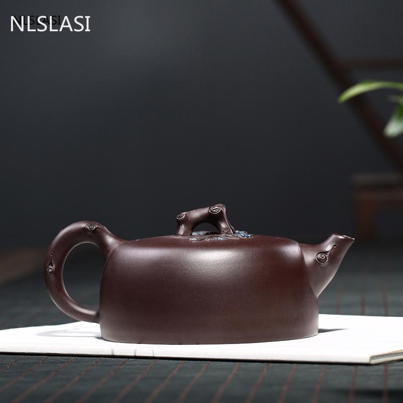 Yixing Upscale Tea Pot Purple Clay Filter Teapot Beauty Kettle Raw Ore Handmade Boutique Tea Set Authentic Large Capacity 400ml